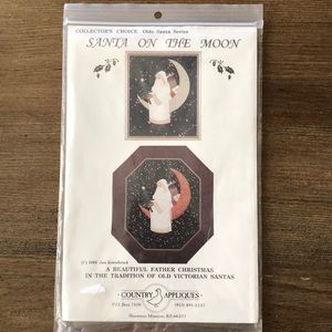 SOLD -NWT Santa on the Moon Appliqués